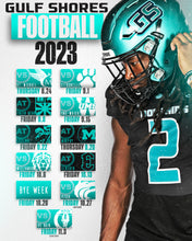 Load image into Gallery viewer, 18x28inch PERSONALIZED Hard Stock Poster - HS Football Schedule
